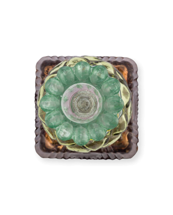 Candle Holder Glass Beads Green PIP STUDIO