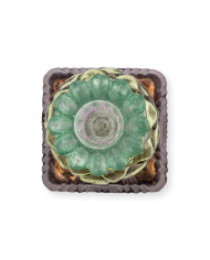 Candle Holder Glass Beads Green PIP STUDIO