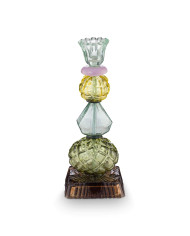 Candle Holder Glass Beads Green PIP STUDIO