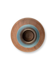 Candle Holder Wood Natural-Blue PIP STUDIO