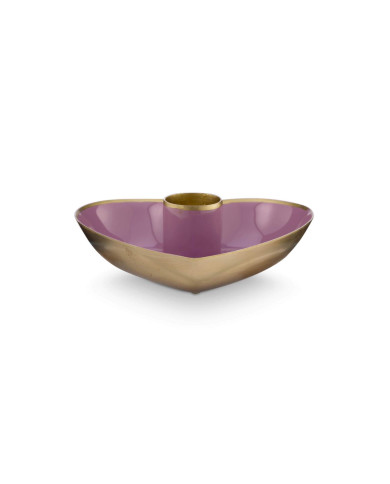 Candle Holders Metal Heart Lilac set/2 PIP STUDIO
