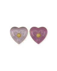 Candle Holders Metal Heart Lilac set/2 PIP STUDIO