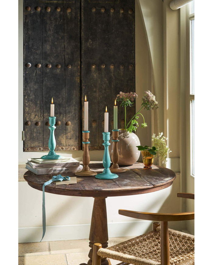 Candle Holder Wood Blue PIP STUDIO