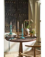 Candle Holder Wood Blue PIP STUDIO