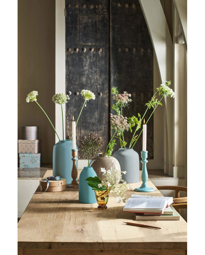 Candle Holder Wood Blue PIP STUDIO