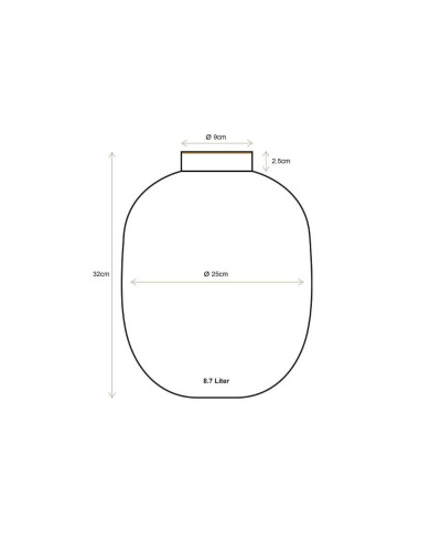 Vase Metal Green 32cm PIP STUDIO