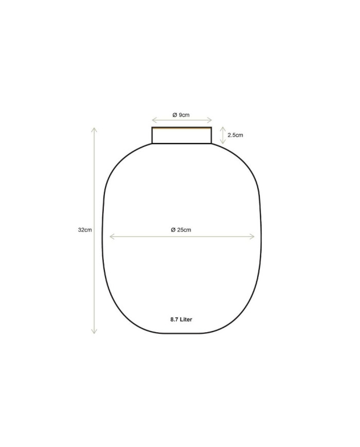 Vase Metal Green 32cm PIP STUDIO
