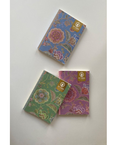 Notebook A5 Ruled Matata, pink, blue or green Pip Studio