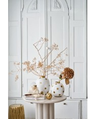 Vase Metal Dots White Gold PIP STUDIO