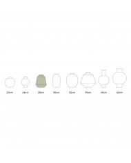 Vase Metal Stripes White Gold PIP STUDIO