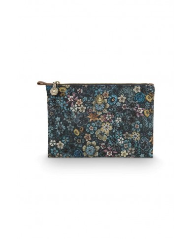 Cosmetic Flat Pouch Medium Tutti i Fiori Blue PIP STUDIO