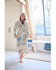 Bathrobe Secret Garden White/Blue PIP STUDIO