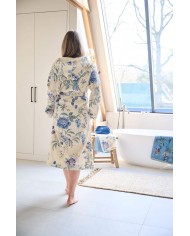 Bathrobe Secret Garden White/Blue PIP STUDIO