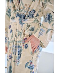 Bathrobe Secret Garden White/Blue PIP STUDIO