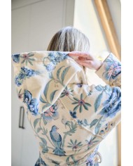Bathrobe Secret Garden White/Blue PIP STUDIO