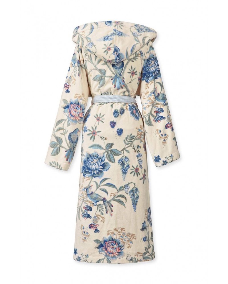 Bathrobe Secret Garden White/Blue PIP STUDIO